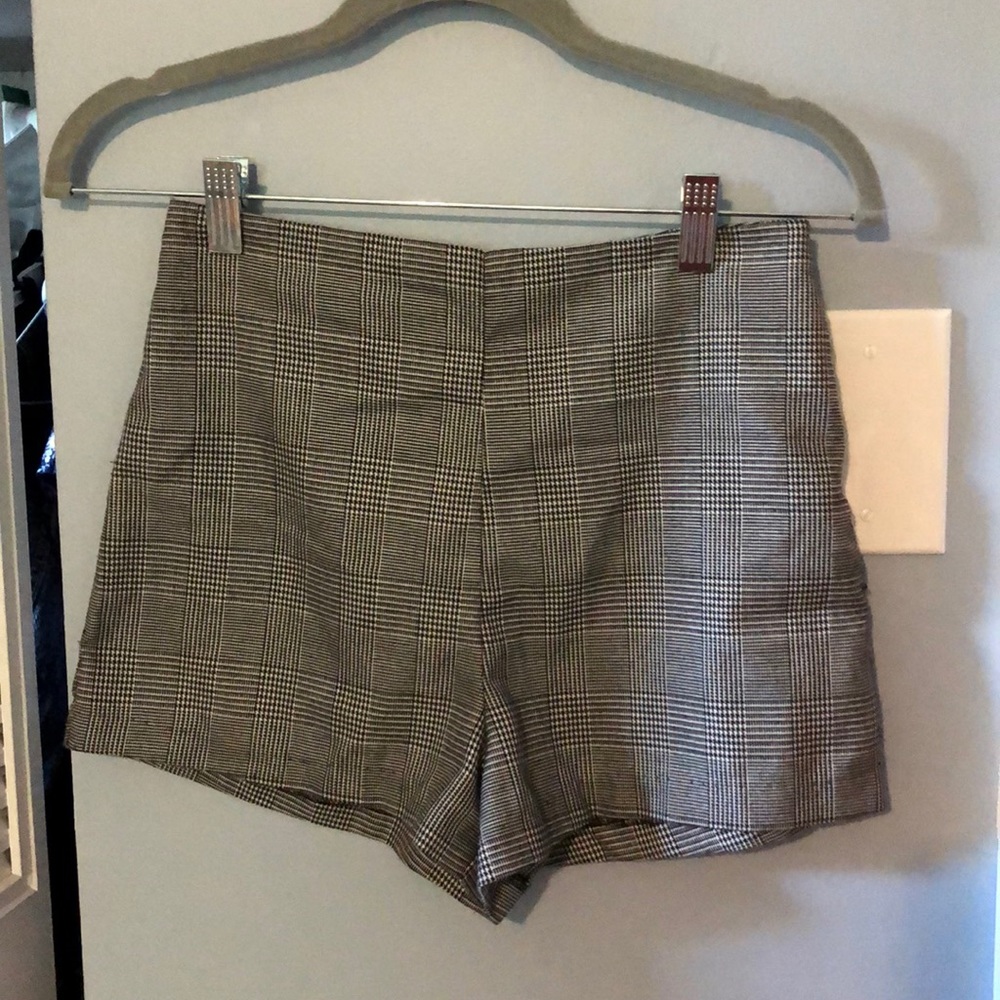 Plaid High Waisted Shorts
